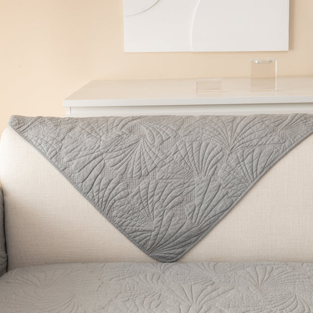 Slipcover KAS™ Embossed Leaf Cotton Quilted Sofa Cover Non-Slip Couch Protector with Thick Padding