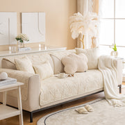 Slipcover KAS™ Embossed Leaf Cotton Quilted Sofa Cover Non-Slip Couch Protector with Thick Padding