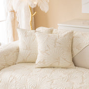 Slipcover KAS™ Embossed Leaf Cotton Quilted Sofa Cover Non-Slip Couch Protector with Thick Padding