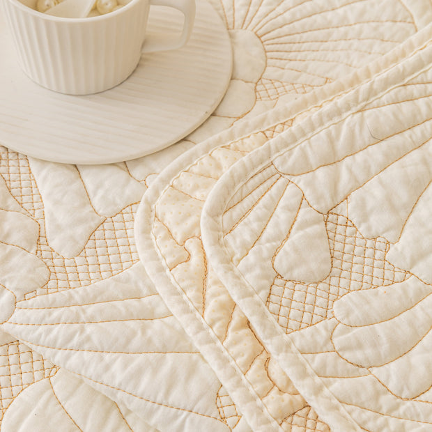 Slipcover KAS™ Embossed Leaf Cotton Quilted Sofa Cover Non-Slip Couch Protector with Thick Padding