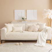 Slipcover KAS™ Geometric Textured Cotton Quilted Sofa Cover, Non-Slip Washable Couch Protector