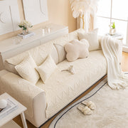 Slipcover KAS™ Geometric Textured Cotton Quilted Sofa Cover, Non-Slip Washable Couch Protector