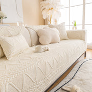 Slipcover KAS™ Geometric Textured Cotton Quilted Sofa Cover, Non-Slip Washable Couch Protector