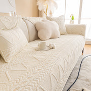Slipcover KAS™ Geometric Textured Cotton Quilted Sofa Cover, Non-Slip Washable Couch Protector