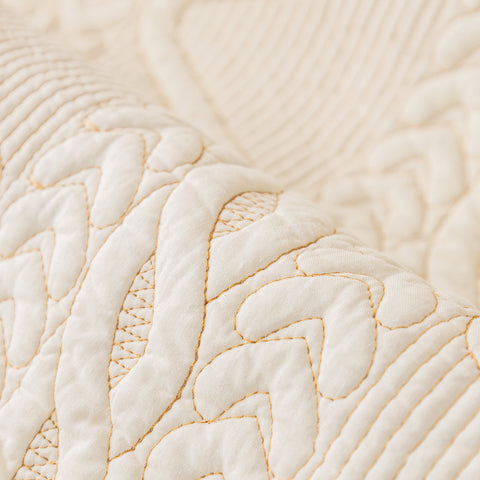 Slipcover KAS™ Geometric Textured Cotton Quilted Sofa Cover, Non-Slip Washable Couch Protector