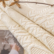 Slipcover KAS™ Geometric Textured Cotton Quilted Sofa Cover, Non-Slip Washable Couch Protector