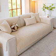 Slipcover KAS™ Leaf Vein Textured Cotton Quilted Sofa Slipcover, Non-Slip Modular Couch Covers