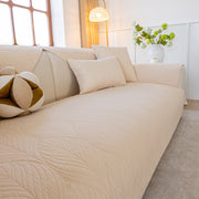 Slipcover KAS™ Leaf Vein Textured Cotton Quilted Sofa Slipcover, Non-Slip Modular Couch Covers