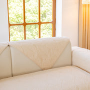 Slipcover KAS™ Leaf Vein Textured Cotton Quilted Sofa Slipcover, Non-Slip Modular Couch Covers