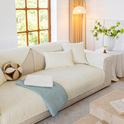 Slipcover KAS™ Leaf Vein Textured Cotton Quilted Sofa Slipcover, Non-Slip Modular Couch Covers