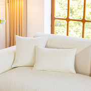 Slipcover KAS™ Leaf Vein Textured Cotton Quilted Sofa Slipcover, Non-Slip Modular Couch Covers