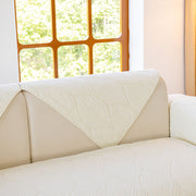 Slipcover KAS™ Leaf Vein Textured Cotton Quilted Sofa Slipcover, Non-Slip Modular Couch Covers