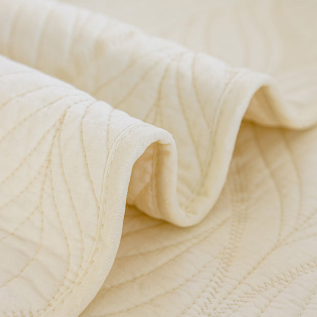 Slipcover KAS™ Leaf Vein Textured Cotton Quilted Sofa Slipcover, Non-Slip Modular Couch Covers