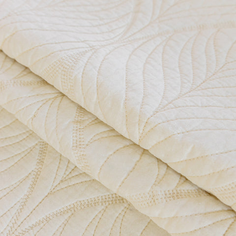 Slipcover KAS™ Leaf Vein Textured Cotton Quilted Sofa Slipcover, Non-Slip Modular Couch Covers