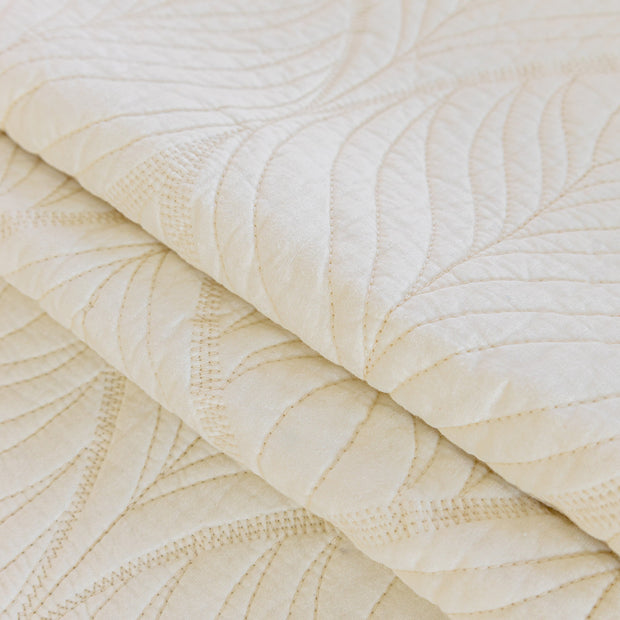 Slipcover KAS™ Leaf Vein Textured Cotton Quilted Sofa Slipcover, Non-Slip Modular Couch Covers