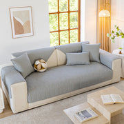 Slipcover KAS™ Leaf Vein Textured Cotton Quilted Sofa Slipcover, Non-Slip Modular Couch Covers