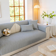 Slipcover KAS™ Leaf Vein Textured Cotton Quilted Sofa Slipcover, Non-Slip Modular Couch Covers