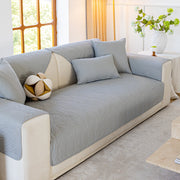 Slipcover KAS™ Leaf Vein Textured Cotton Quilted Sofa Slipcover, Non-Slip Modular Couch Covers