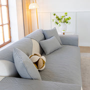 Slipcover KAS™ Leaf Vein Textured Cotton Quilted Sofa Slipcover, Non-Slip Modular Couch Covers