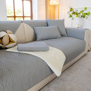 Slipcover KAS™ Leaf Vein Textured Cotton Quilted Sofa Slipcover, Non-Slip Modular Couch Covers