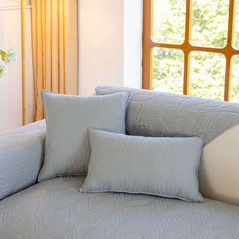 Slipcover KAS™ Leaf Vein Textured Cotton Quilted Sofa Slipcover, Non-Slip Modular Couch Covers