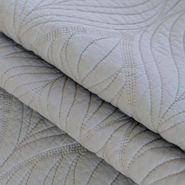 Slipcover KAS™ Leaf Vein Textured Cotton Quilted Sofa Slipcover, Non-Slip Modular Couch Covers