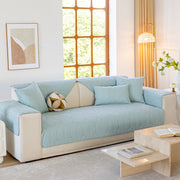 Slipcover KAS™ Leaf Vein Textured Cotton Quilted Sofa Slipcover, Non-Slip Modular Couch Covers