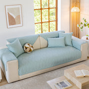 Slipcover KAS™ Leaf Vein Textured Cotton Quilted Sofa Slipcover, Non-Slip Modular Couch Covers