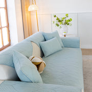 Slipcover KAS™ Leaf Vein Textured Cotton Quilted Sofa Slipcover, Non-Slip Modular Couch Covers