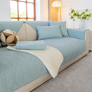 Slipcover KAS™ Leaf Vein Textured Cotton Quilted Sofa Slipcover, Non-Slip Modular Couch Covers