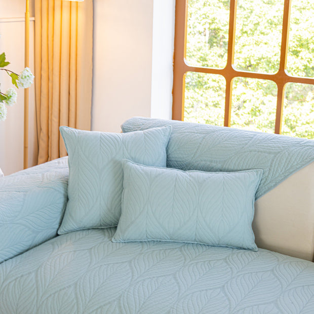 Slipcover KAS™ Leaf Vein Textured Cotton Quilted Sofa Slipcover, Non-Slip Modular Couch Covers