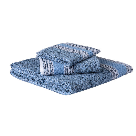 Turkish Towel Collection Chevron Light Blue Melange - Linen/Cotton