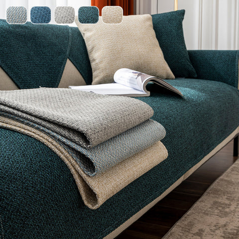 Slipcover KAS™ Cotton Linen Sofa Cover Universal Four Seasons Thick Non-Slip Cushion Furniture Dust Cover