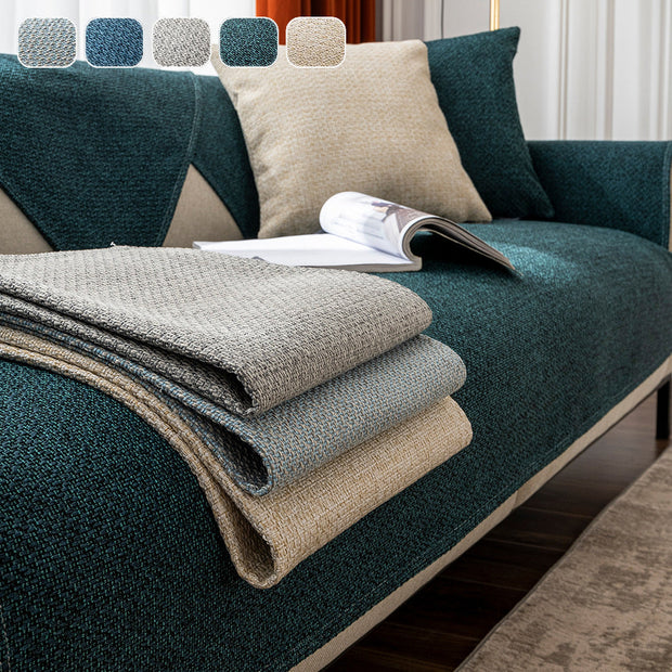 Slipcover KAS™ Cotton Linen Sofa Cover Universal Four Seasons Thick Non-Slip Cushion Furniture Dust Cover