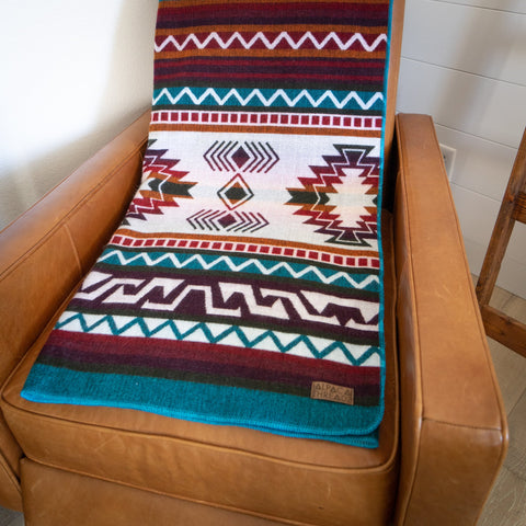 Alpaca Threadz Andean Alpaca Wool Blanket - Turquoise