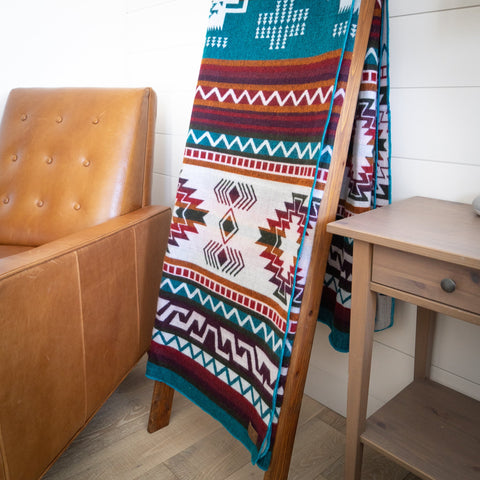 Alpaca Threadz Andean Alpaca Wool Blanket - Turquoise