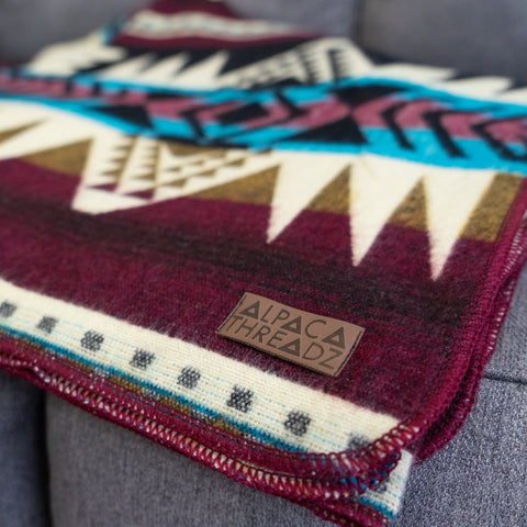 Alpaca Threadz Andean Alpaca Wool Blanket - Southwest