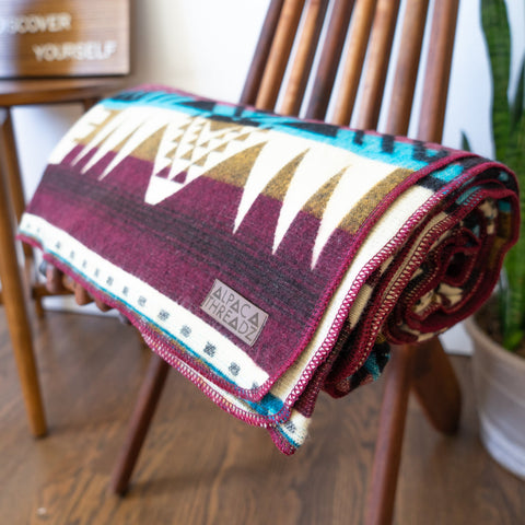 Alpaca Threadz Andean Alpaca Wool Blanket - Southwest