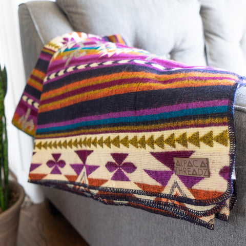 Alpaca Threadz Andean Alpaca Wool Blanket - Amethyst