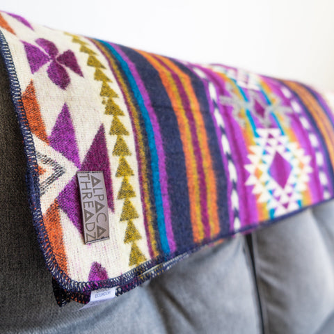 Alpaca Threadz Andean Alpaca Wool Blanket - Amethyst