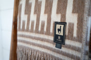 Alpaca Threadz Alpaca Wool Throw Blanket - Alpaca Design (Beige)