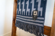 Alpaca Threadz Alpaca Wool Throw Blanket - Alpaca Design (Blue)