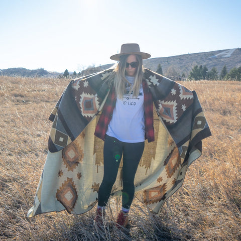 Andean Alpaca Wool Blanket - Mojave