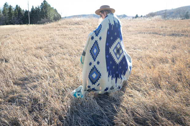 Alpaca Threadz Andean Alpaca Wool Blanket - Ocean Breeze