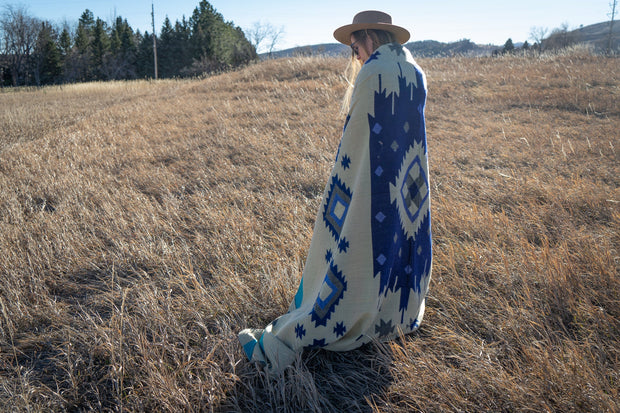 Alpaca Threadz Andean Alpaca Wool Blanket - Ocean Breeze