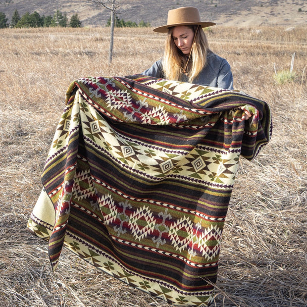 Alpaca Threadz Andean Alpaca Wool Blanket - Cactus