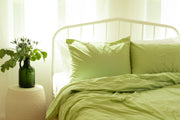 Nest Bedding® Crinkle Percale Organic Cotton Duvet Cover Set + Shams