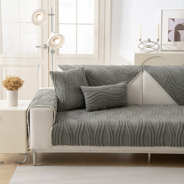 Slipcover KAS™ Winter Thickened Non-slip Blanket, Three-Dimensional Embossed Cotton Velvet Sofa Cover