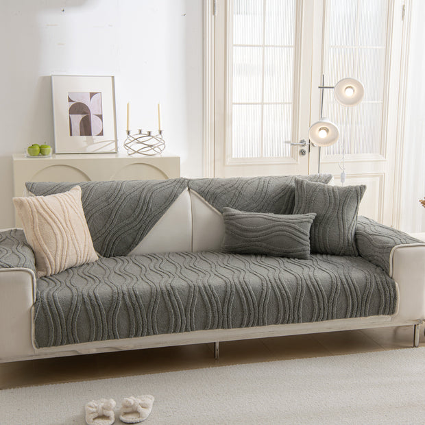 Slipcover KAS™ Winter Thickened Non-slip Blanket, Three-Dimensional Embossed Cotton Velvet Sofa Cover