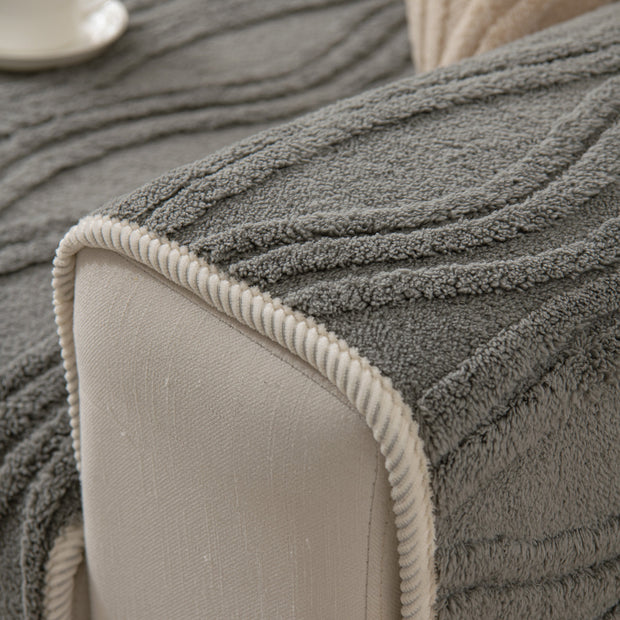 Slipcover KAS™ Winter Thickened Non-slip Blanket, Three-Dimensional Embossed Cotton Velvet Sofa Cover